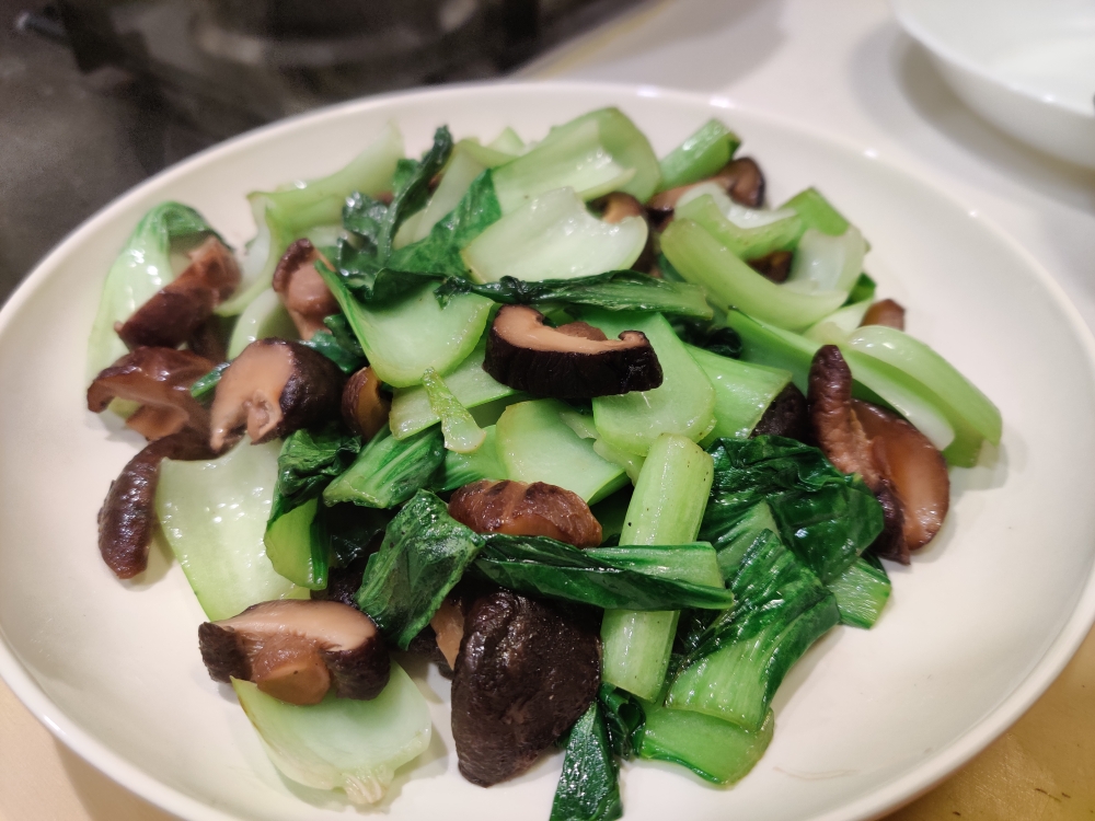 回归本味的香菇油菜的做法