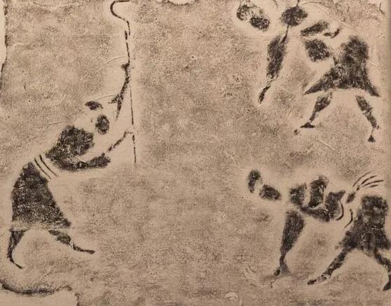 上图_ 秦汉时期的石画像 三人农作