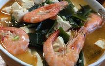 海带豆腐大虾汤
