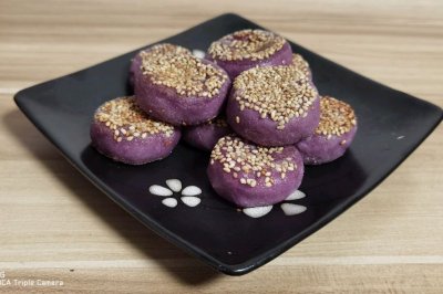 紫薯奶酪饼